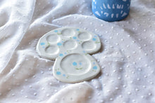 Load image into Gallery viewer, Handmade mushroom ceramic palette - floral palette for artists