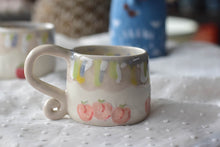 Load image into Gallery viewer, Handmade peach mug - coffee lover mug - Elegant ceramic mug