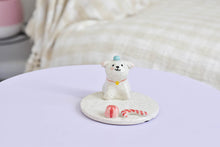 Load image into Gallery viewer, Handmade phone stand - phone holder - animal ceramics - Christmas design