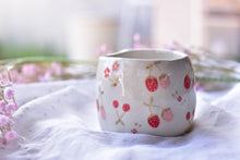 Load image into Gallery viewer, Strawberry coffee mug - Cute handmade tableware - Elegant mug