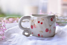 Load image into Gallery viewer, Strawberry coffee mug - Cute handmade tableware - Elegant mug