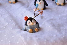 Load image into Gallery viewer, Handmade ceramic cute vase - ring holder - penguin lover