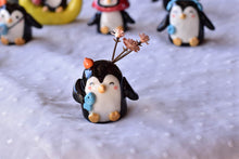 Load image into Gallery viewer, Handmade ceramic cute vase - ring holder - penguin lover