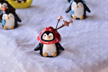 Load image into Gallery viewer, Handmade ceramic cute vase - ring holder - penguin lover