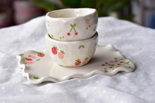 Load image into Gallery viewer, 1 set strawberry cherry tea cup - cute tableware - tea lover