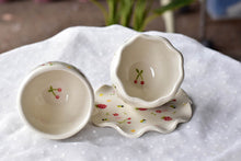 Load image into Gallery viewer, Strawberry cherry tea cup - cute tableware - bee lover