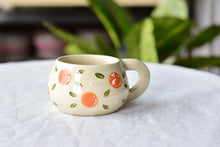 Load image into Gallery viewer, Orange coffee mug - cute tableware - handpainting ceramic