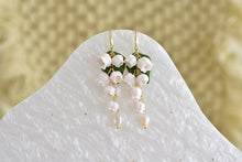 Load image into Gallery viewer, Lily of the Valley Handmade Polymer Clay Earrings