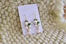 Load image into Gallery viewer, Lily of the Valley Handmade Polymer Clay Earrings