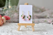 Load image into Gallery viewer, Botanical Handmade Polymer Clay Earrings (pink)