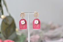 Load image into Gallery viewer, Floral Handmade Polymer Clay Earrings (shell stud)