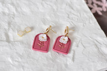 Load image into Gallery viewer, Floral Handmade Polymer Clay Earrings (shell stud)