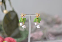 Load image into Gallery viewer, Lily of the Valley Handmade Polymer Clay Earrings (butterfly)