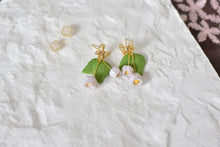 Load image into Gallery viewer, Lily of the Valley Handmade Polymer Clay Earrings (butterfly)
