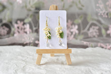 Load image into Gallery viewer, Botanical Handmade Polymer Clay Earrings (champagne)