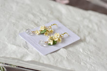 Load image into Gallery viewer, Botanical Handmade Polymer Clay Earrings (champagne)