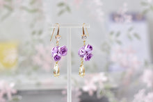 Load image into Gallery viewer, Floral Handmade Polymer Clay Earrings (dripping)