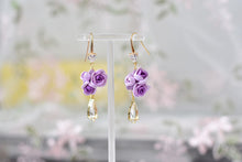 Load image into Gallery viewer, Floral Handmade Polymer Clay Earrings (dripping)