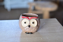 Load image into Gallery viewer, Small cute owl succulent pot - flower ceramic pot (5cm*7cm)