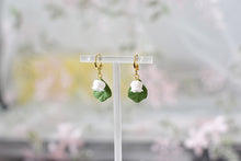 Load image into Gallery viewer, Lily of the Valley Handmade Polymer Clay Earrings (short)