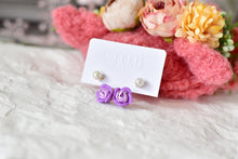 Load image into Gallery viewer, Floral Handmade Polymer Clay Earrings (back flower 2)