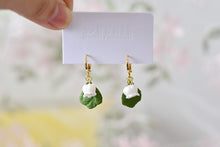 Load image into Gallery viewer, Lily of the Valley Handmade Polymer Clay Earrings (short)