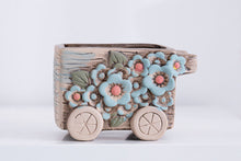 Load image into Gallery viewer, Flower succulent pot - trolley planter (10.5cm*8cm*8.3cm)