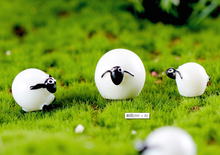 Load image into Gallery viewer, 3 × Miniature sheep family – Fairy Garden - DIY material - Terrarium material