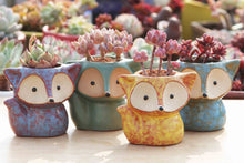 Load image into Gallery viewer, Ceramic fox planters - succulent pots - glaze ceramic planter (8.5cm×10cm)