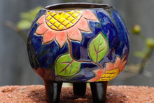 Load image into Gallery viewer, Handpainted sunflower pots - succulent planters - ceramic pots (6.2 cm ×8.5 cm)