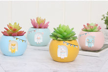Load image into Gallery viewer, Animal pot - Unicorn pots - Made of resin (9cm * 9cm * 6.5cm)