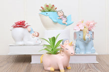 Load image into Gallery viewer, Animal Pots - Cute Planters - Succulent pots - Made of Resin