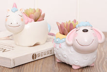 Load image into Gallery viewer, Animal Pots - Unicorn Elephant Planters - Succulent pots - Made of Resin