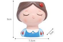 Load image into Gallery viewer, Cartoon Girl Pots - Resin Planters - Cinderella - Snow white - Mermaid