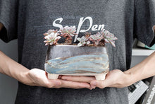 Load image into Gallery viewer, Maifan succulent pots - flower rough planters - ceramic pots (14.8cm×9.5cm×8.8cm)