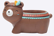 Load image into Gallery viewer, Animal Pots - Bear Racoon Elephant Planters - Succulent pots - Made of Resin