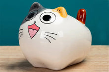 Load image into Gallery viewer, Adorable cat pots - flower planters - ceramic pots (10cm×7.5cm×7cm)