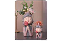 Load image into Gallery viewer, Elegant girl Pots - Flower planters - Resin Planters