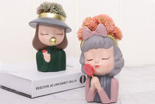 Load image into Gallery viewer, Elegant girl Pots - Flower planters - Resin Planters