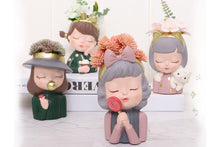 Load image into Gallery viewer, Elegant girl Pots - Flower planters - Resin Planters