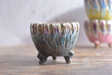 Load image into Gallery viewer, Crackled style pots - round succulent planters (12/13cm × 10/11cm)