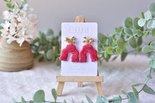 Load image into Gallery viewer, Elegant dangle earrings - polymer clay earrings