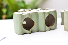 Load image into Gallery viewer, Two - three holes succulent pot - flower ceramic pot