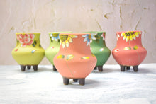 Load image into Gallery viewer, Handpainted flower pots - succulent planters - Unique planter (7cm * 11.8cm)