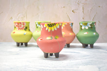 Load image into Gallery viewer, Handpainted flower pots - succulent planters - Unique planter (7cm * 11.8cm)