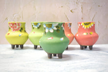 Load image into Gallery viewer, Handpainted flower pots - succulent planters - Unique planter (7cm * 11.8cm)