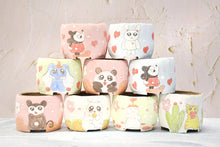 Load image into Gallery viewer, Handpainted cute pots - succulent pots - animal planters (9cm * 7.8cm)