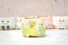 Load image into Gallery viewer, Handpainted cute pots - square succulent pots - animal planters (8cm * 7.2cm)