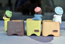 Load image into Gallery viewer, Handmade girl 3D pots - flower planters - ceramic pots