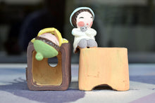 Load image into Gallery viewer, Handmade girl 3D pots - flower planters - ceramic pots
